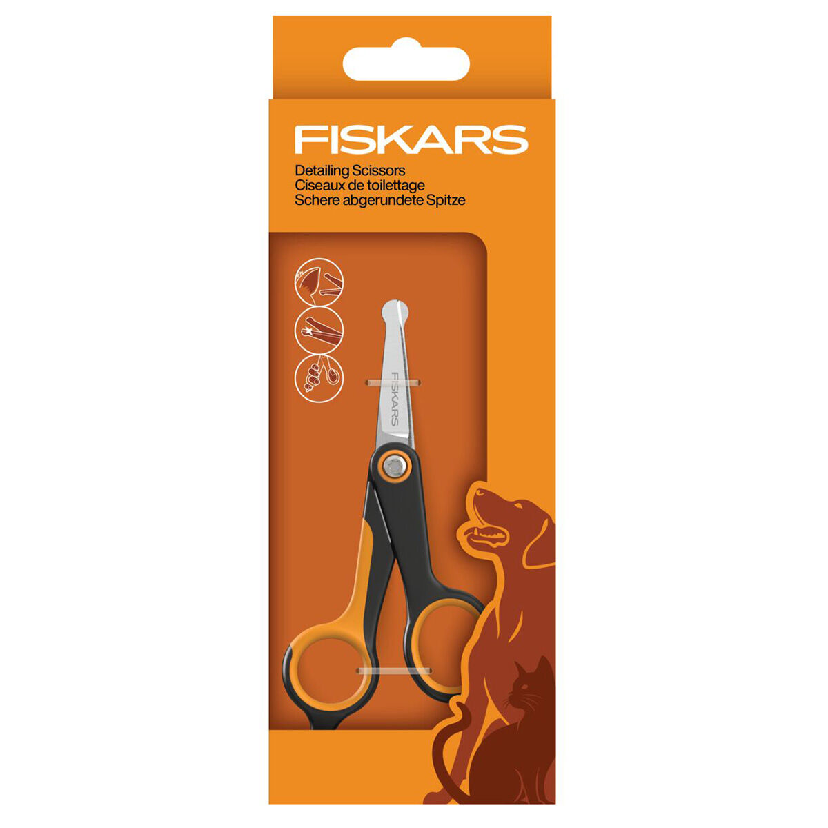 Fiskars pyöreäkärkiset sakset